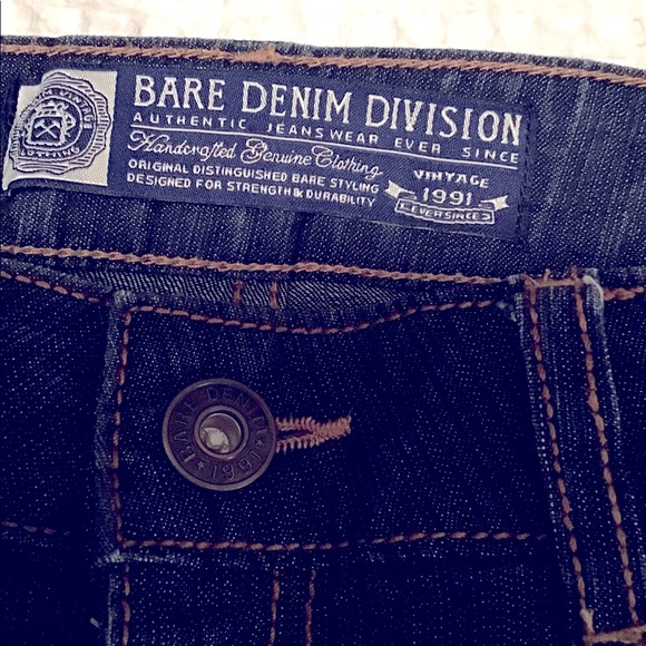 NWOT Bare Denim Low Waist Tapered Fit Jeans - Picture 6 of 11